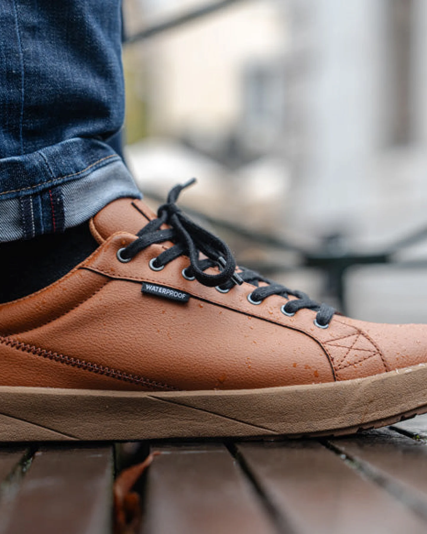SAOLA Herren vegan Sneaker Herren Cannon Waterproof 2.0 Caramel – Ansicht 2