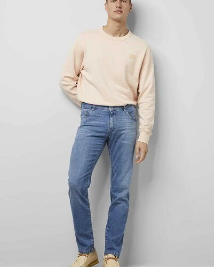 M 5 BY MEYER Cross Hedge Denim Five Pocket