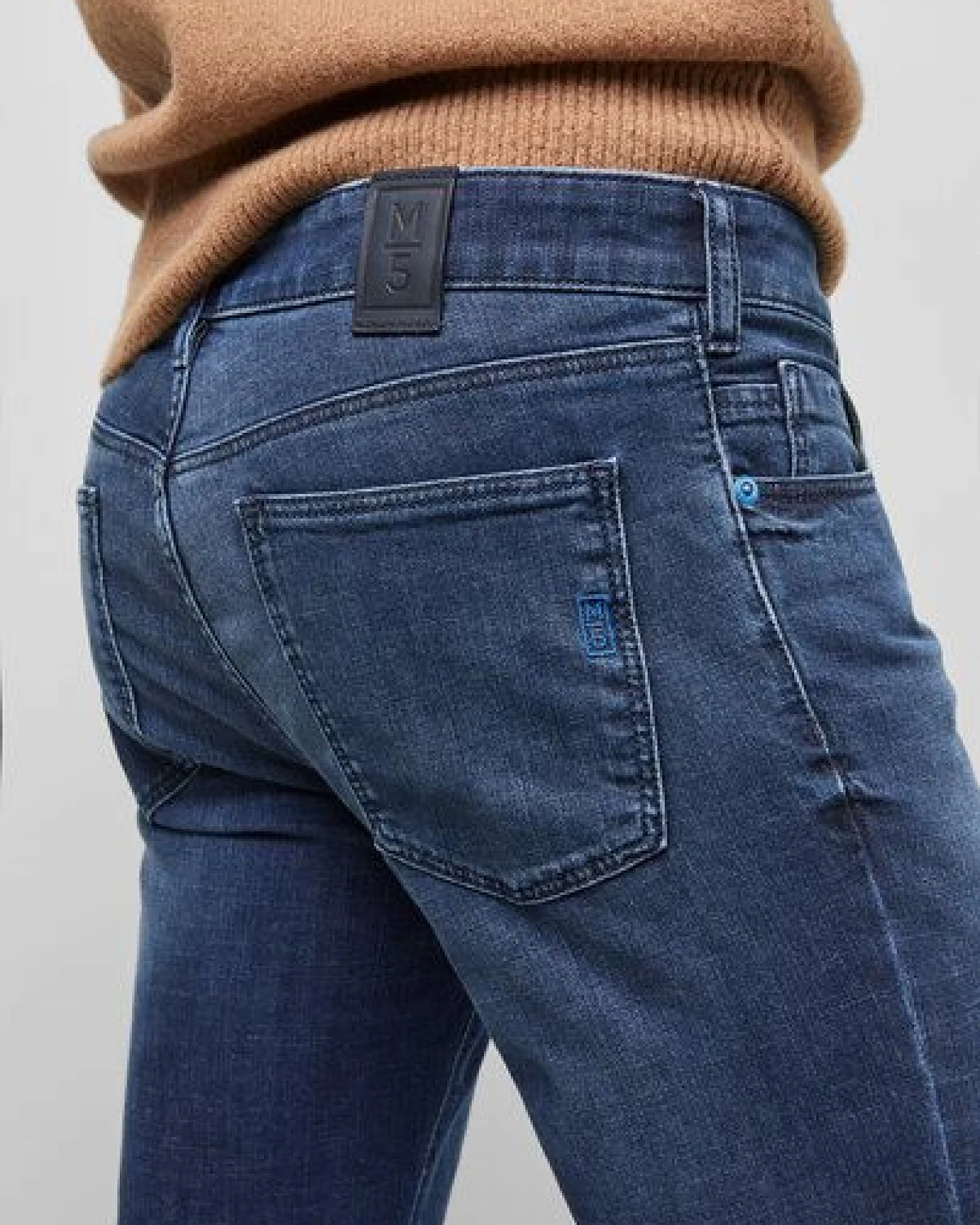 M 5 BY MEYER Cross Hedge Denim Five Pocket – Ansicht 4