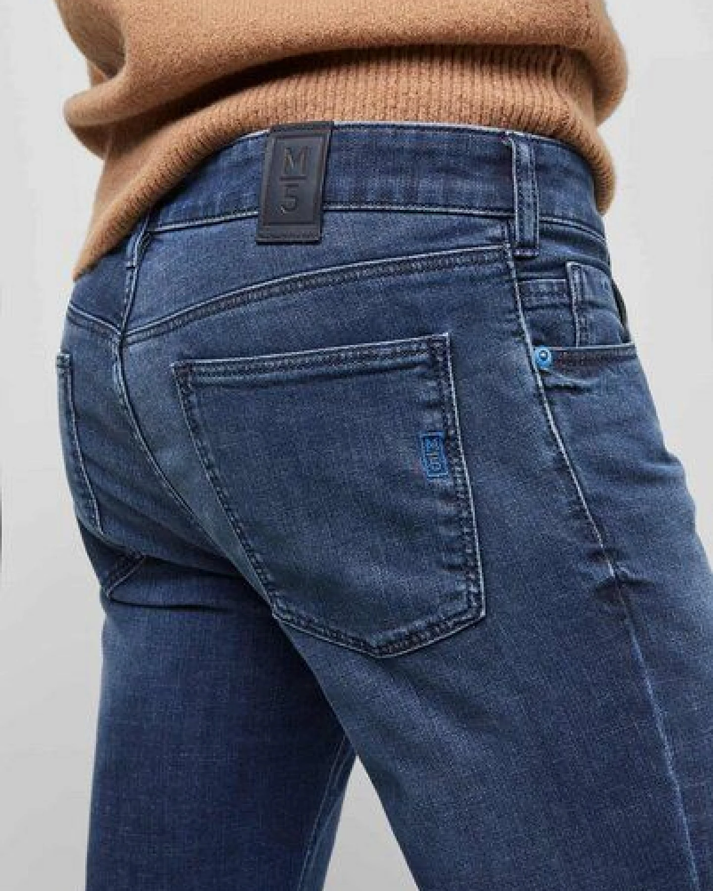 M 5 BY MEYER Cross Hedge Denim Five Pocket – Ansicht 4