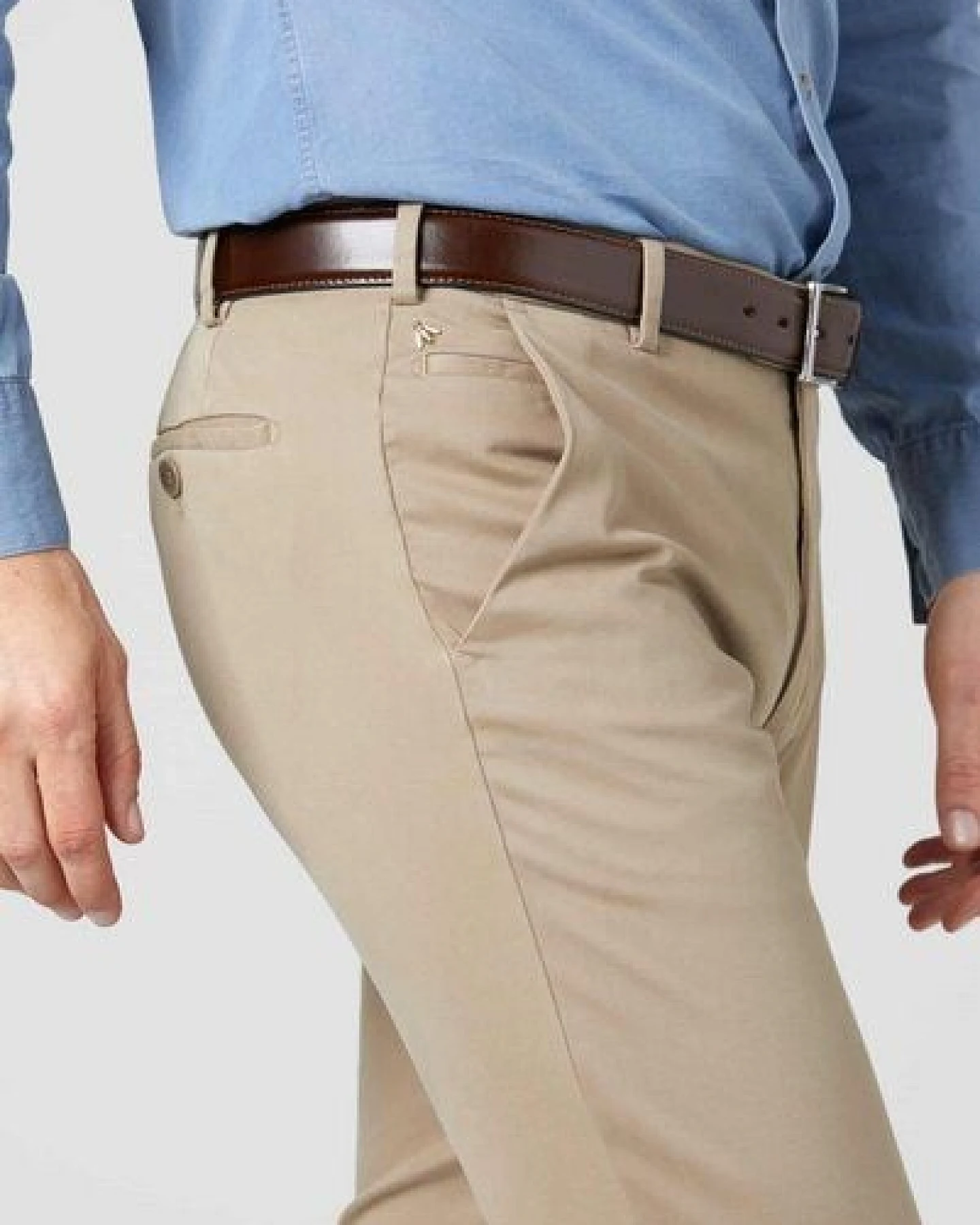 MEYER Pimacotton Super Stretch Satin Chino – Ansicht 4