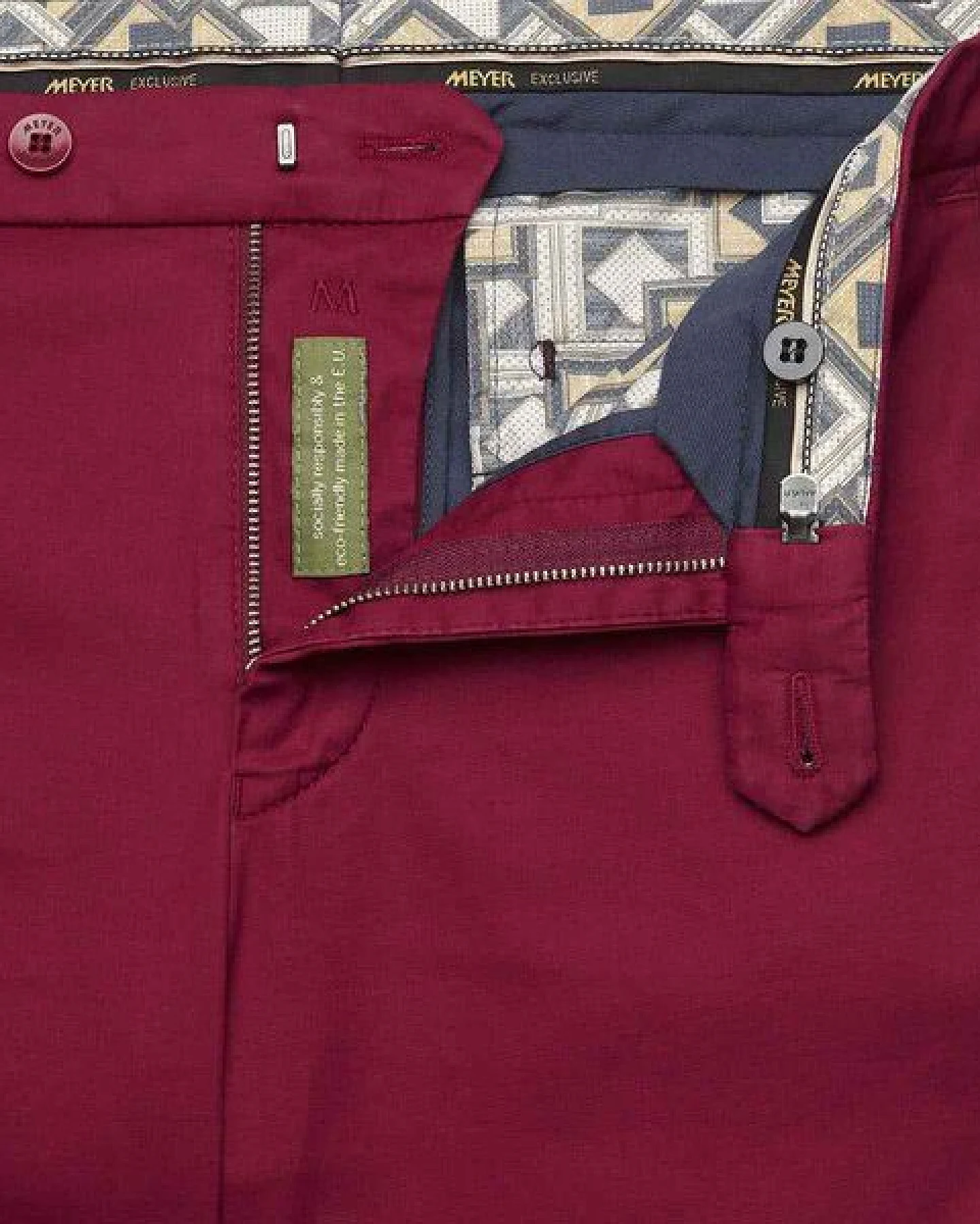 MEYER BAUMWOLLE-SEIDE-SUPER-STRETCH CHINO – Ansicht 4