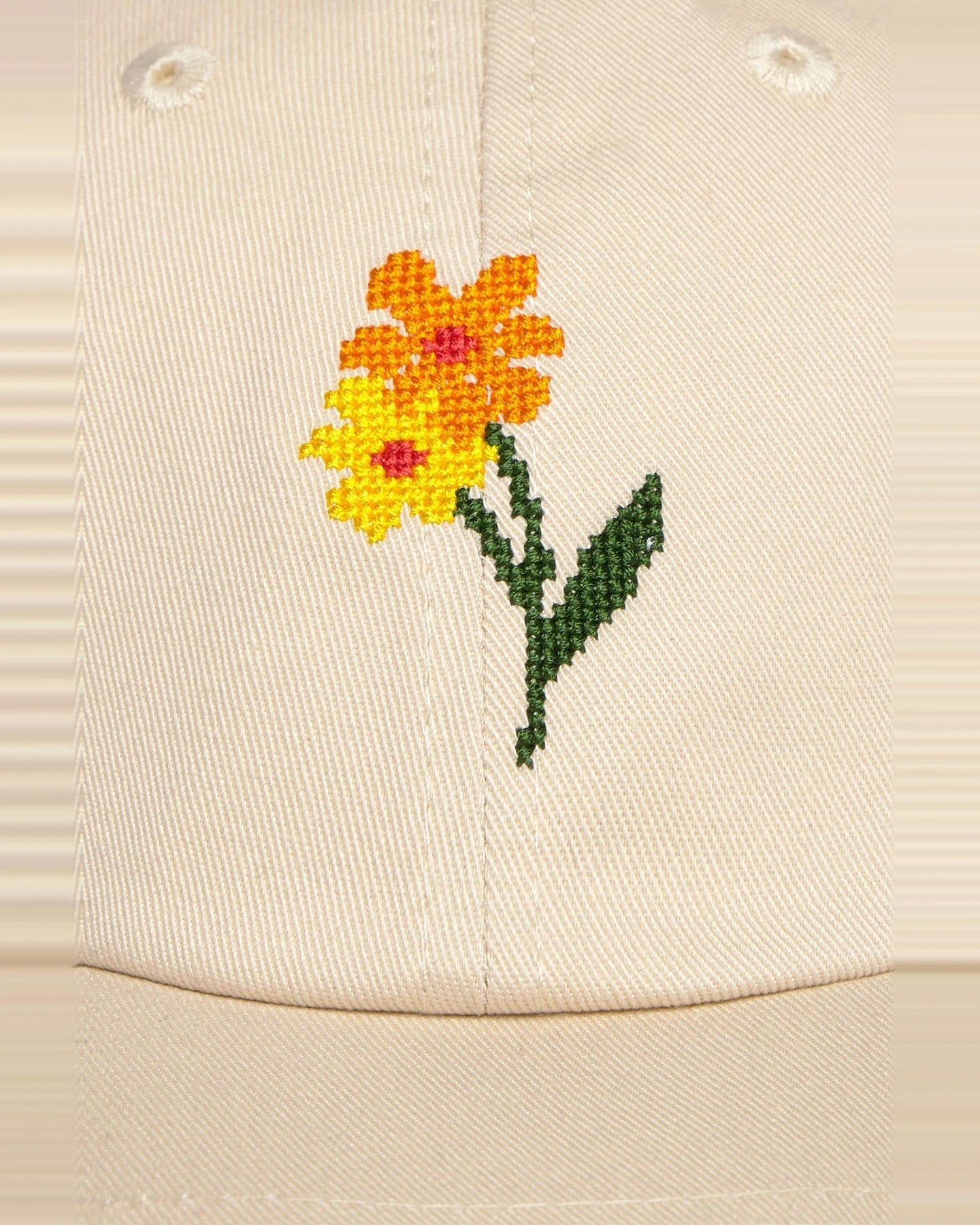 Cap Chris Flower Poppy Ecru Beige – Ansicht 6