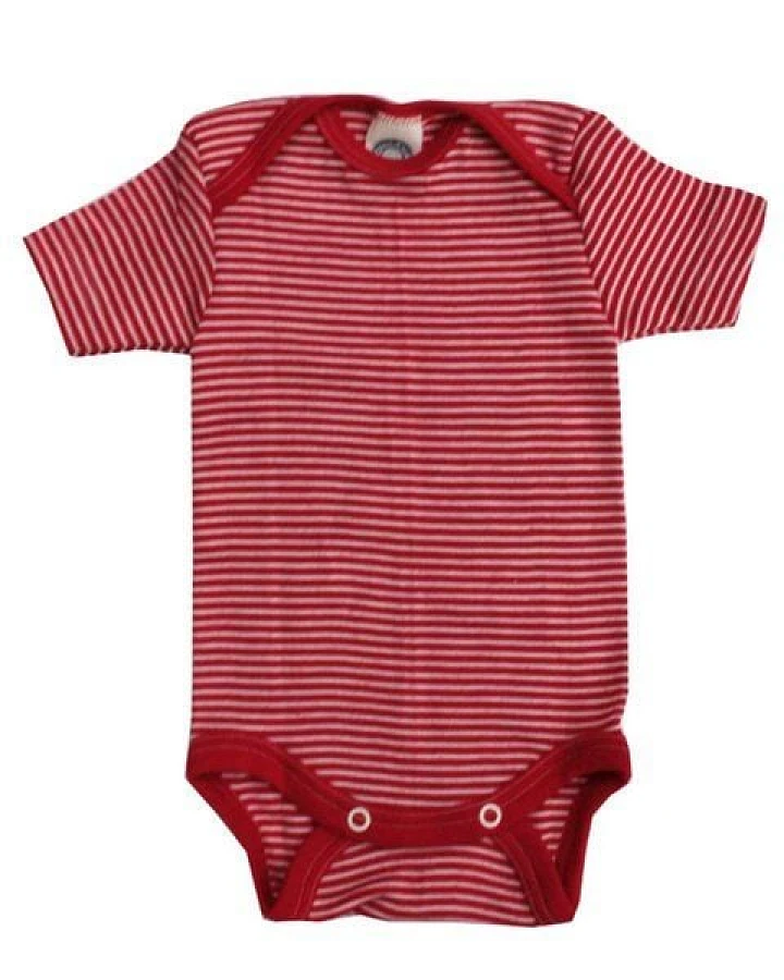 Cosilana Kurzarm Baby Body Wolle Seide
