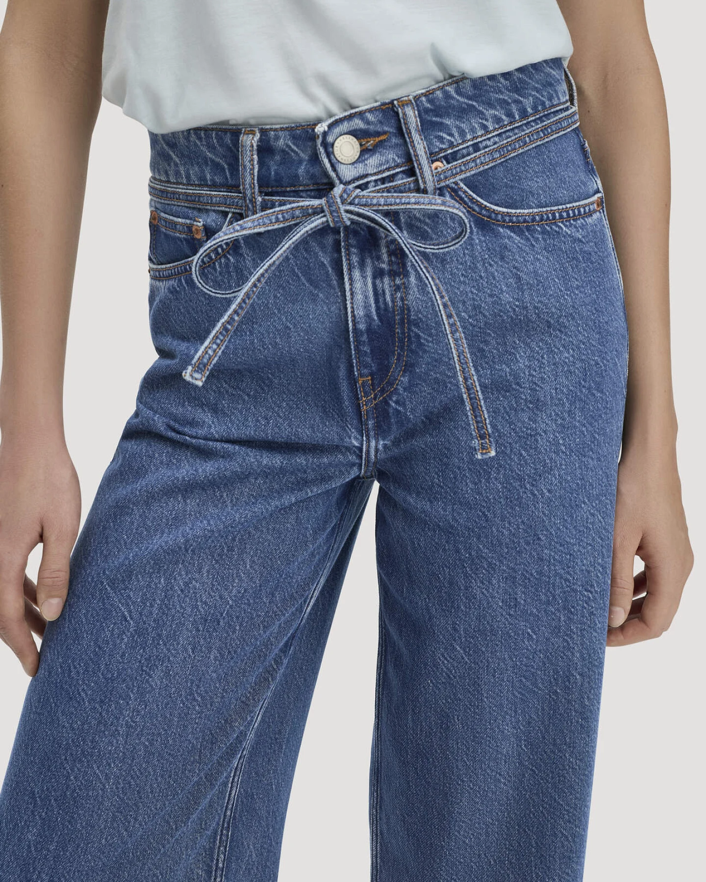 hessnatur Damen Jeans ALVA Wide Leg Soft aus Bio-Baumwolle mit TENCEL™ Lyocell - blau - Größe 26/34 – Ansicht 3