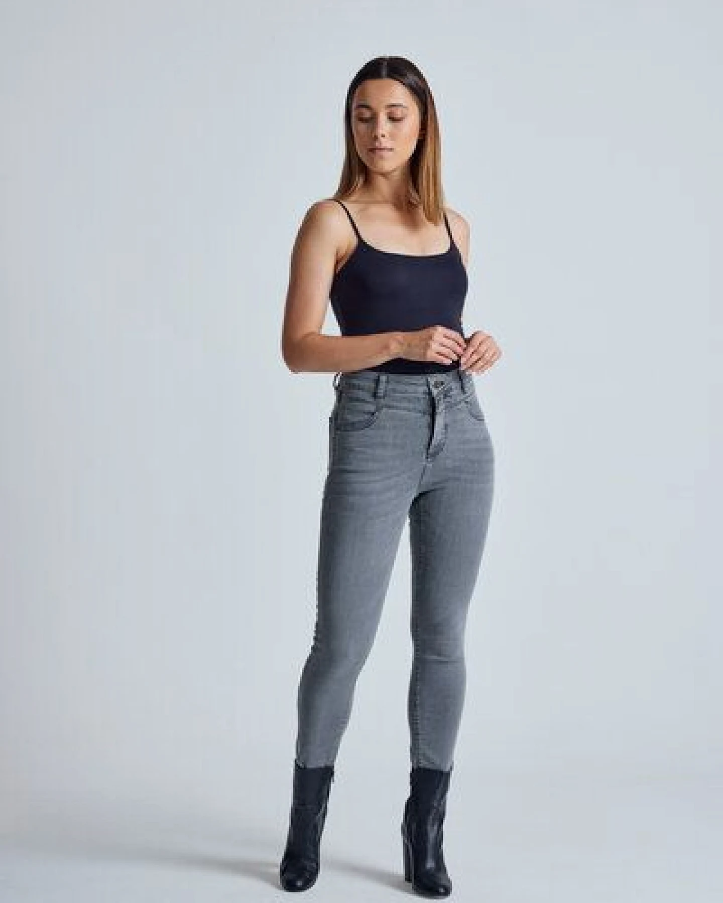 Flax and Loom High Waist Skinny Jeans Modell: Nina – Ansicht 2