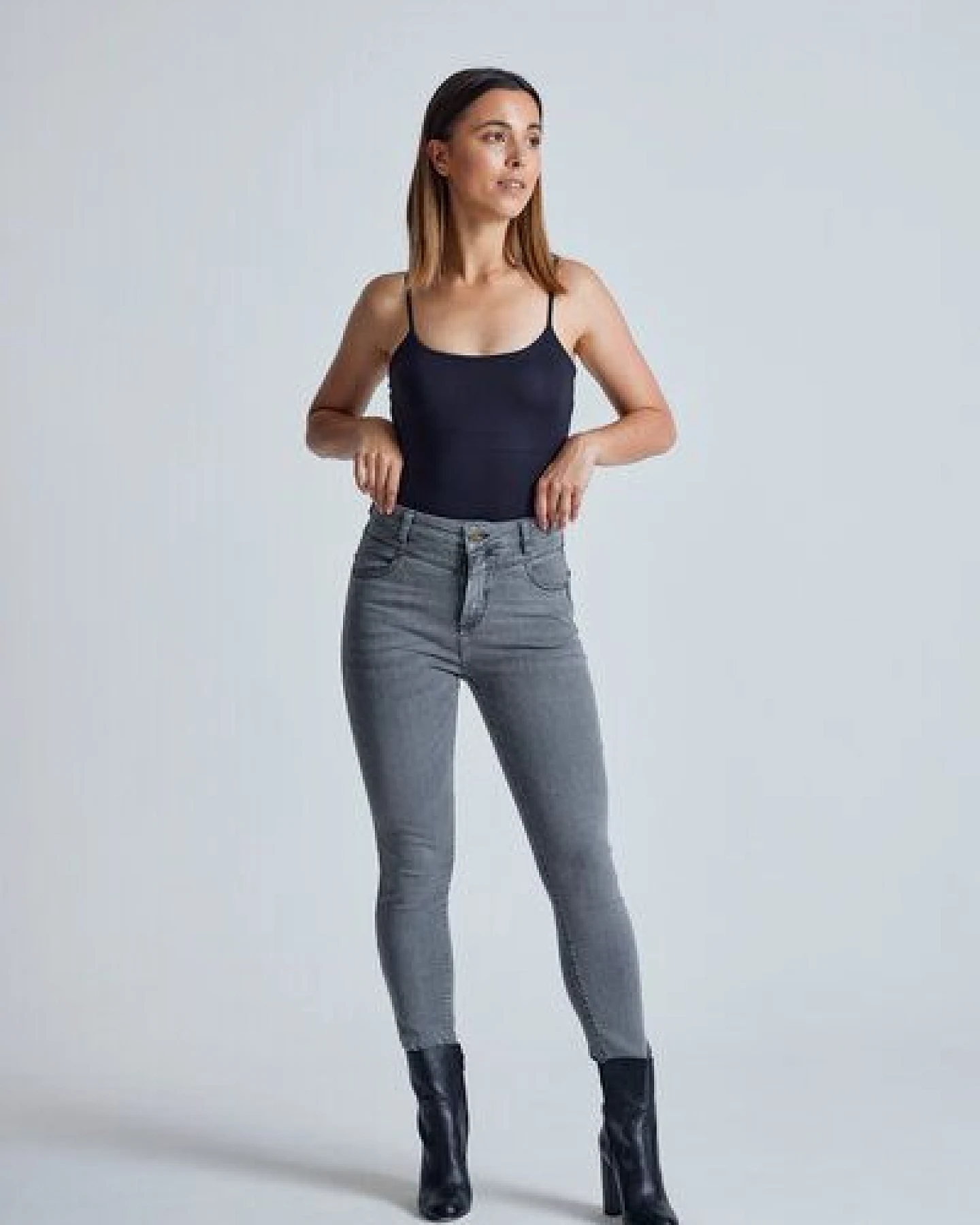 Flax and Loom High Waist Skinny Jeans Modell: Nina – Ansicht 2