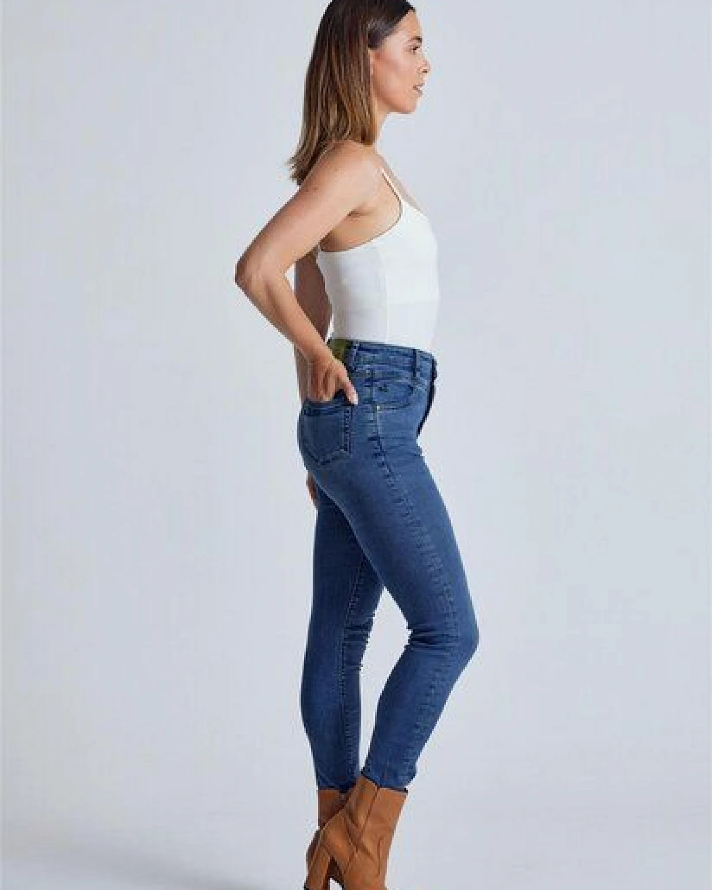 Flax and Loom High Waist Skinny Jeans Modell: Nina – Ansicht 2