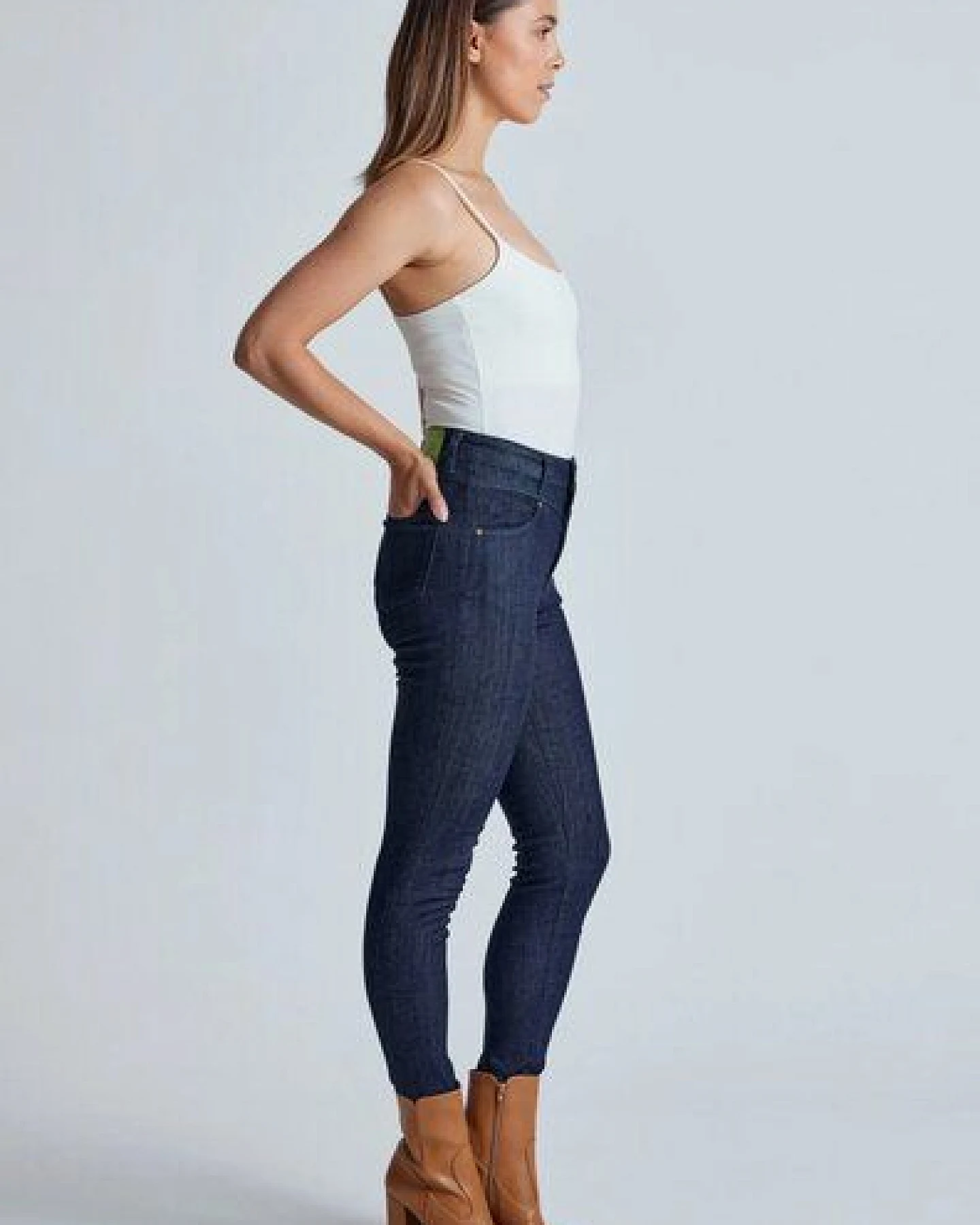 Flax and Loom High Waist Skinny Jeans Modell: Nina – Ansicht 2