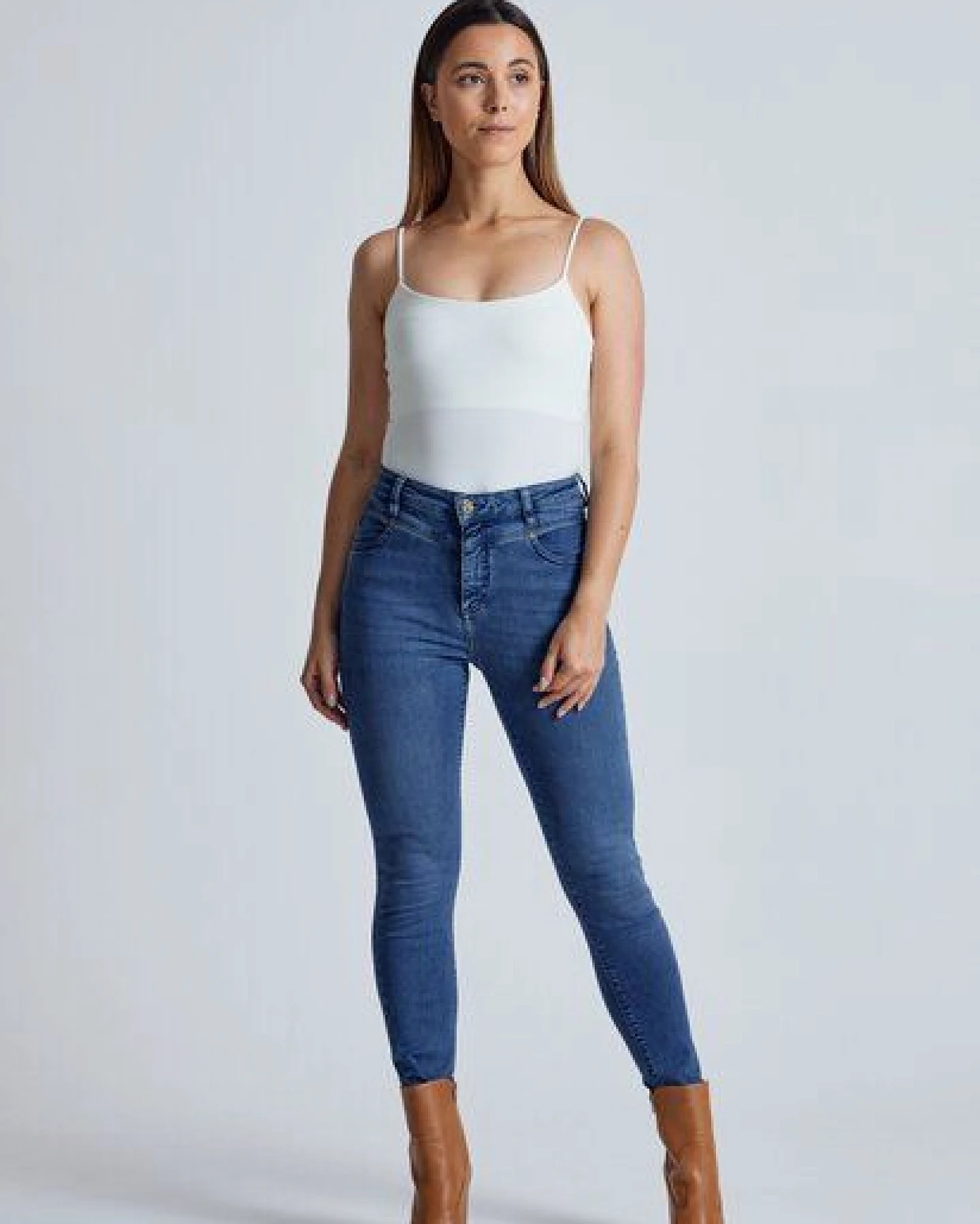 Flax and Loom High Waist Skinny Jeans Modell: Nina – Ansicht 2