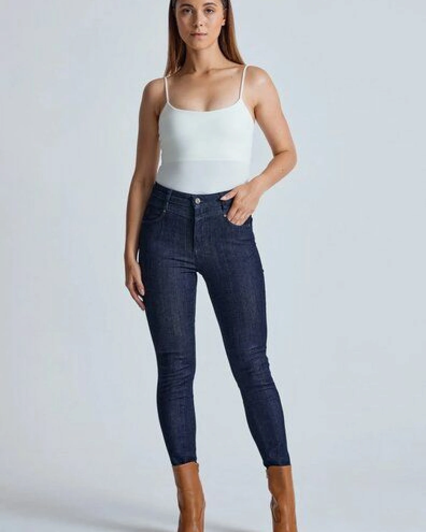 Flax and Loom High Waist Skinny Jeans Modell: Nina – Ansicht 2