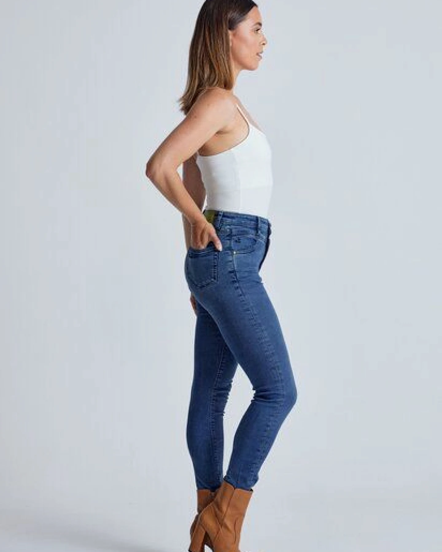 Flax and Loom High Waist Skinny Jeans Modell: Nina – Ansicht 2