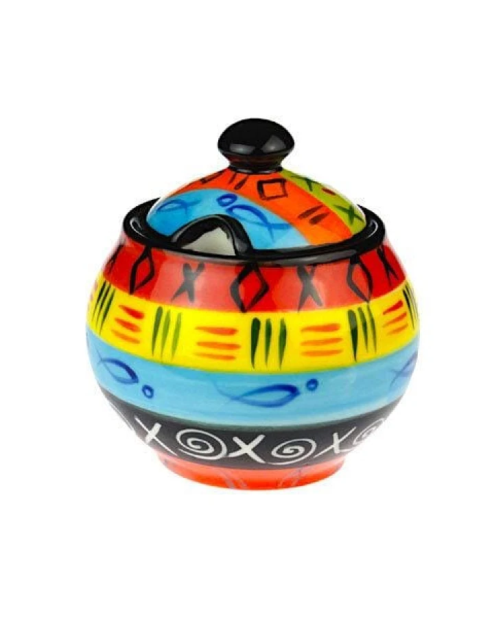 Kapula Candles Multicoloured Ethnic - Zuckerdose - Kapula Keramik