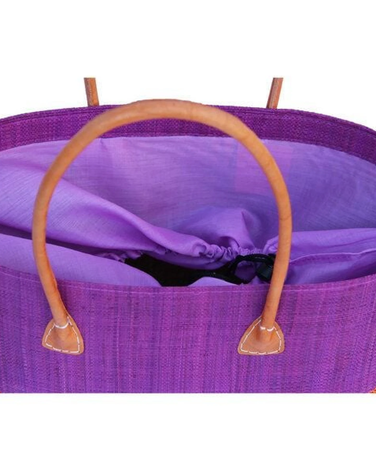 frosch und rabe Strandtasche BATO GROSS Streifen / Uni mit Leder Griffen (Maße: 62/42 x 40 x 22 cm) – Ansicht 2