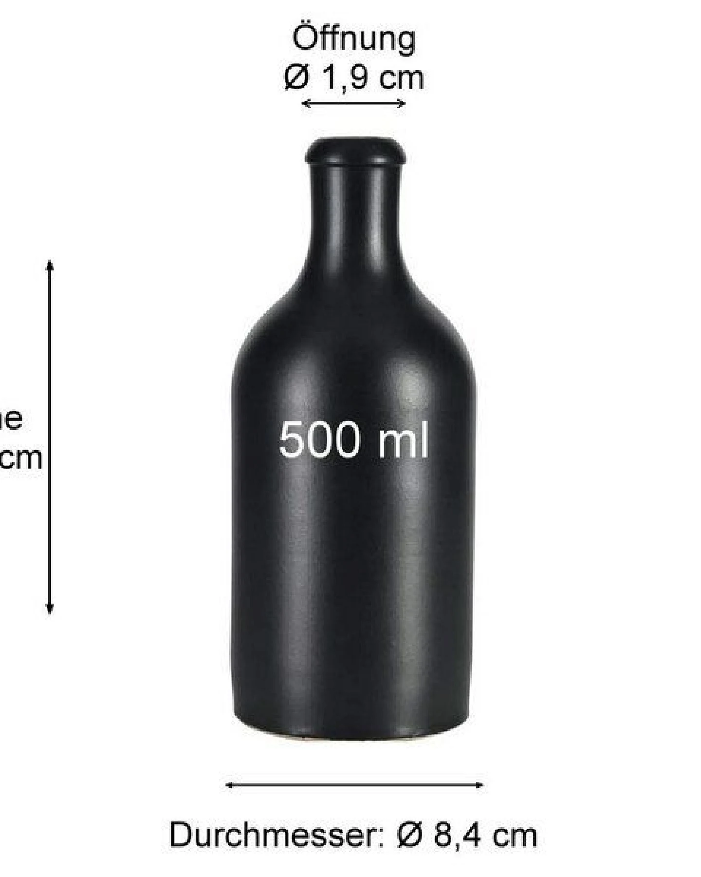 mikken Steingutflasche mit Korken 500 ml – Ansicht 3