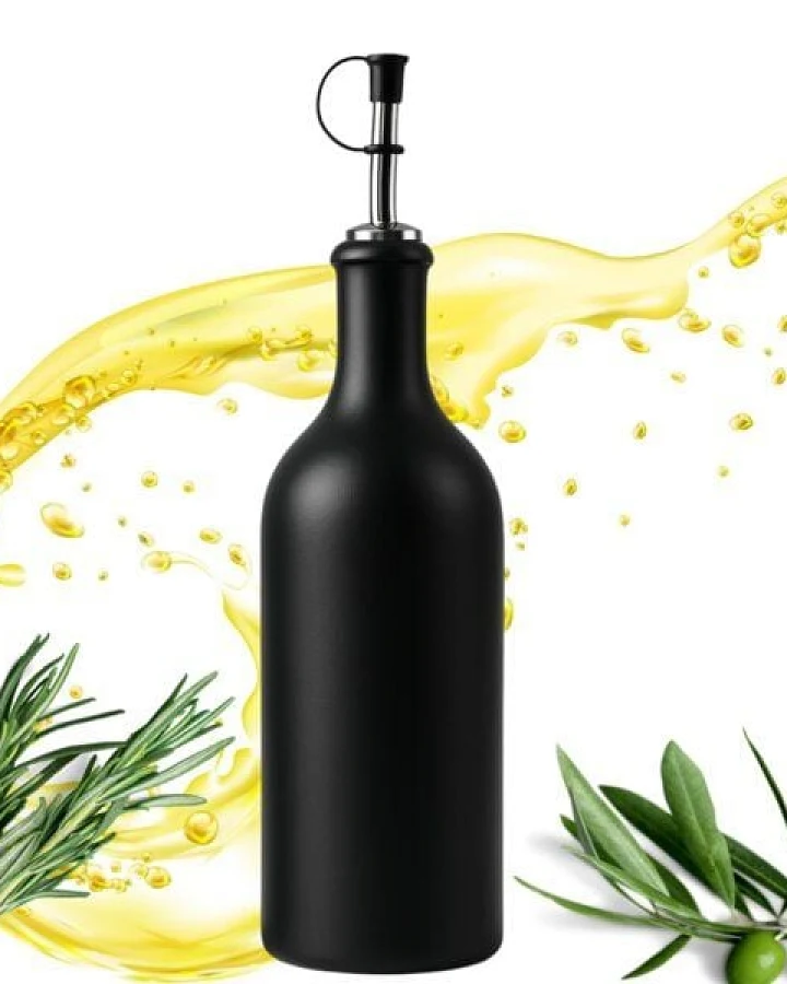 mikken Ölflasche Steingut 500 ml mit Edelstahlausgießer