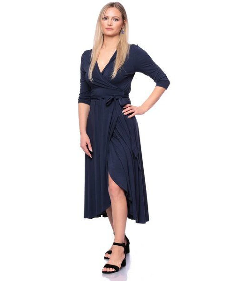 Ingoria WANDA Wickelkleid mit Schalkragen mit 3/4 Ärmel