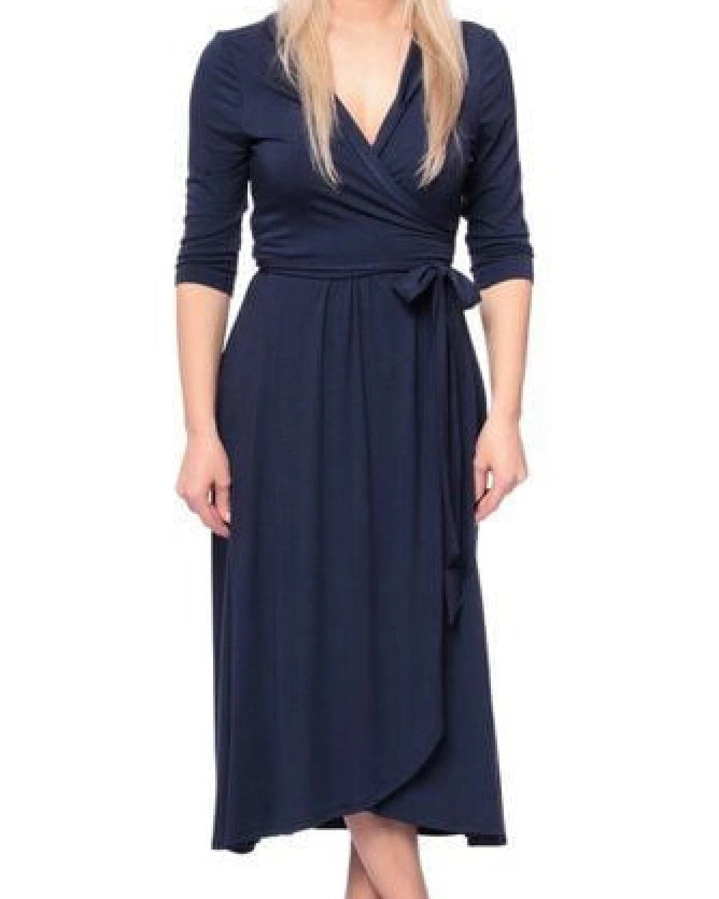 Ingoria WANDA Wickelkleid mit Schalkragen mit 3/4 Ärmel – Ansicht 2