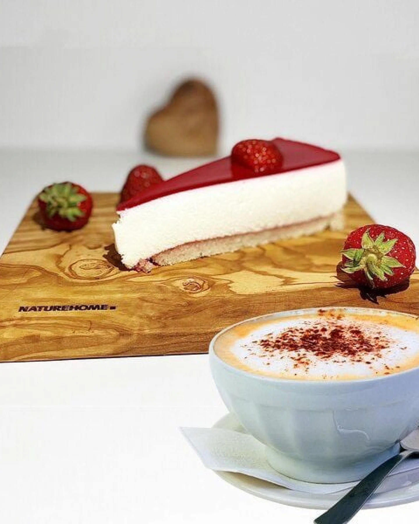 NATUREHOME Kuchen-Teller Frühstücksbrett Olivenholz 25x15 cm und Sets – Ansicht 2