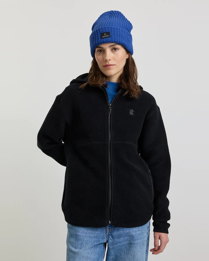 Recolution Damen vegan Kapuzenjacke Althenia Schwarz
