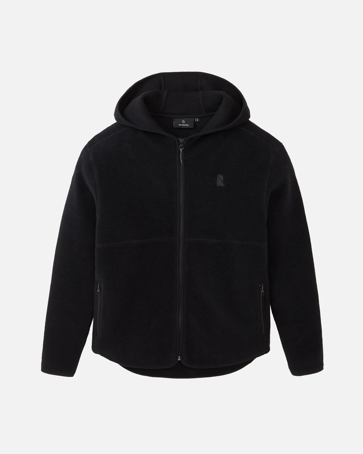 Recolution Damen vegan Kapuzenjacke Althenia Schwarz – Ansicht 2