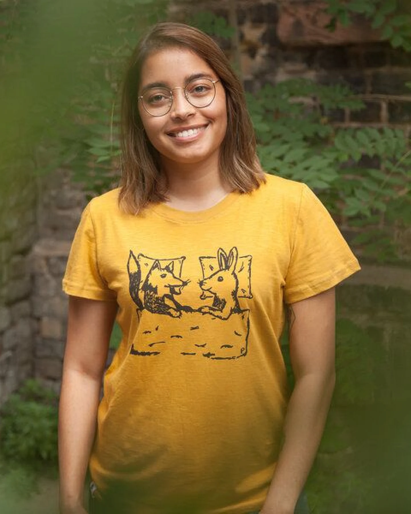 päfjes Fuchs & Hase - Frauen T-Shirt - Fair gehandelt aus Baumwolle Bio - Slub – Ansicht 2