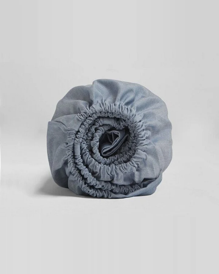 Spannbettlaken TENCEL Chambray "Yumeko" aus Bio-Baumwolle