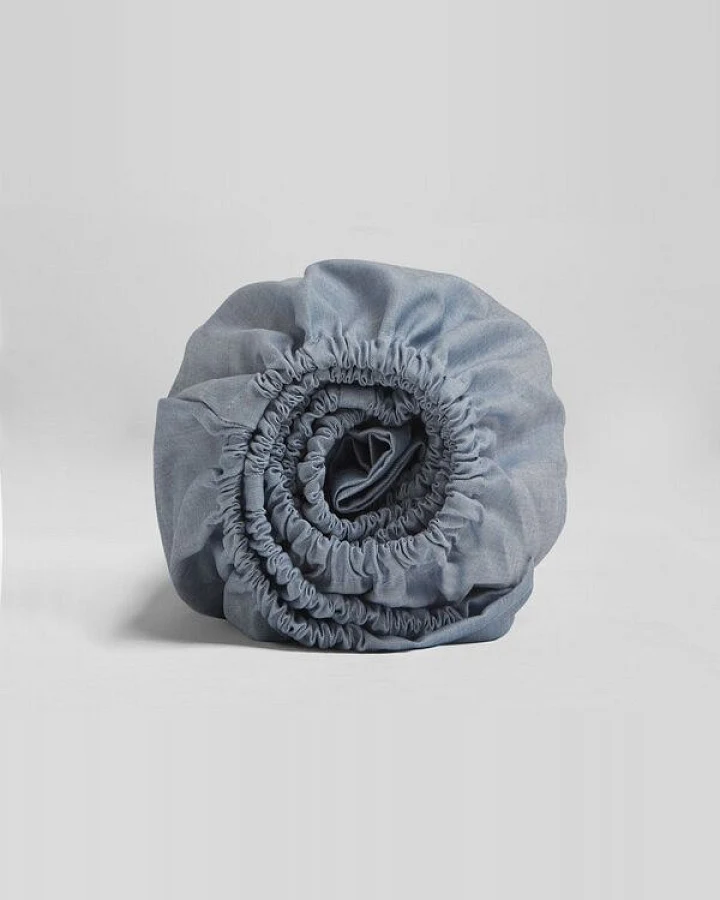 Spannbettlaken TENCEL Chambray "Yumeko" aus Bio-Baumwolle