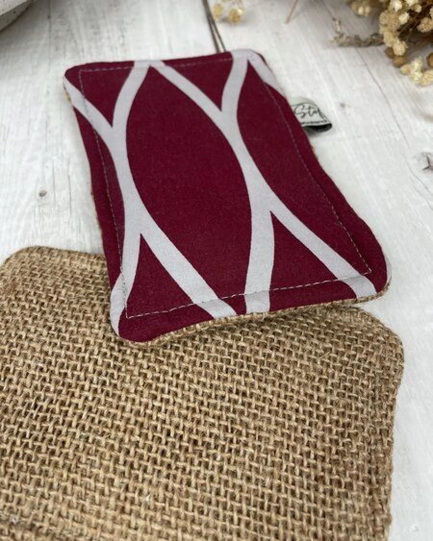 Stoffretter waschbare Upcycling Spülschwämme- 2er Set, Jute, Baumwolle – Ansicht 3