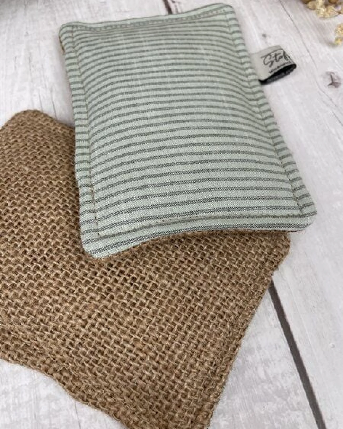 Stoffretter waschbare Upcycling Spülschwämme- 2er Set, Jute, Baumwolle – Ansicht 3