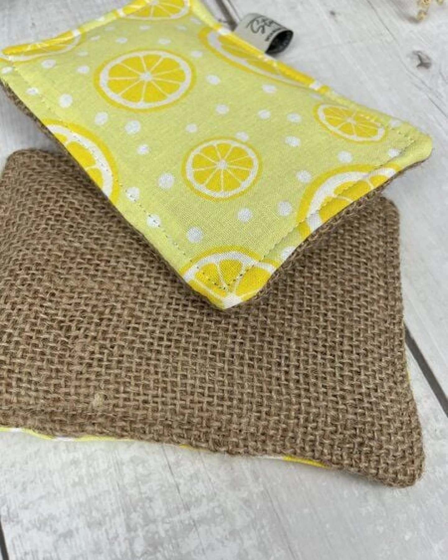 Stoffretter waschbare Upcycling Spülschwämme- 2er Set, Jute, Baumwolle – Ansicht 3