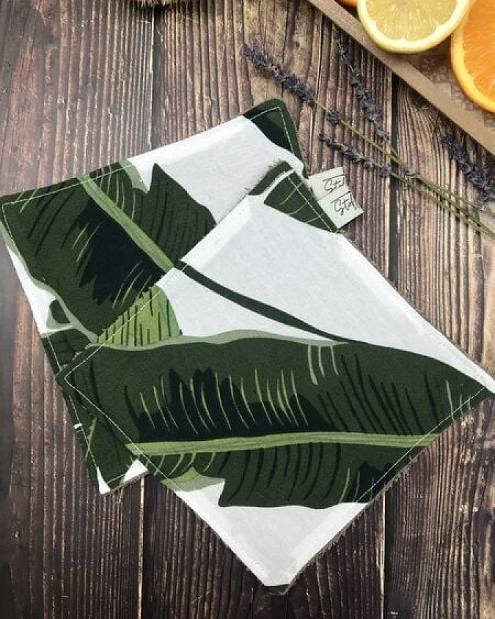 Stoffretter waschbare Upcycling Spültücher - Waffelpiqué 2er Set,