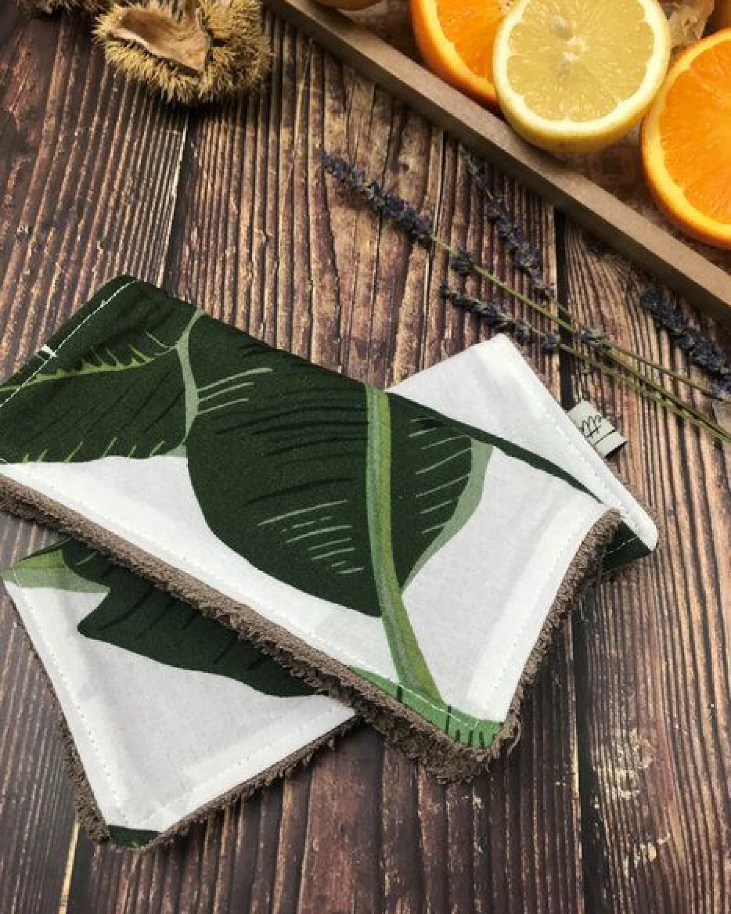 Stoffretter waschbare Upcycling Spültücher - Waffelpiqué 2er Set, – Ansicht 3
