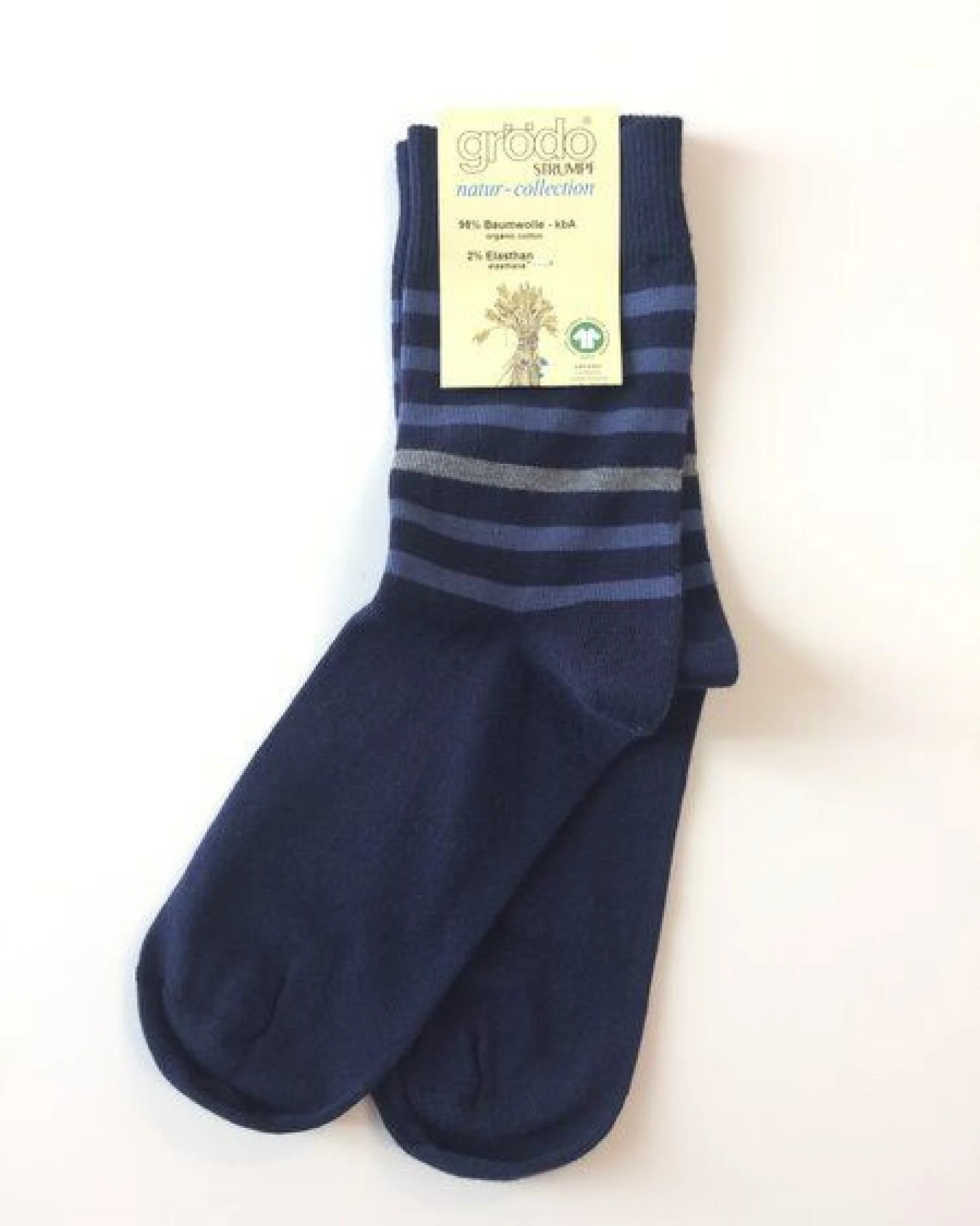 grödo Socken/Strümpfe, halbgeringelt/uni ver.Farben 52184 Biobaumwolle unisex – Ansicht 3