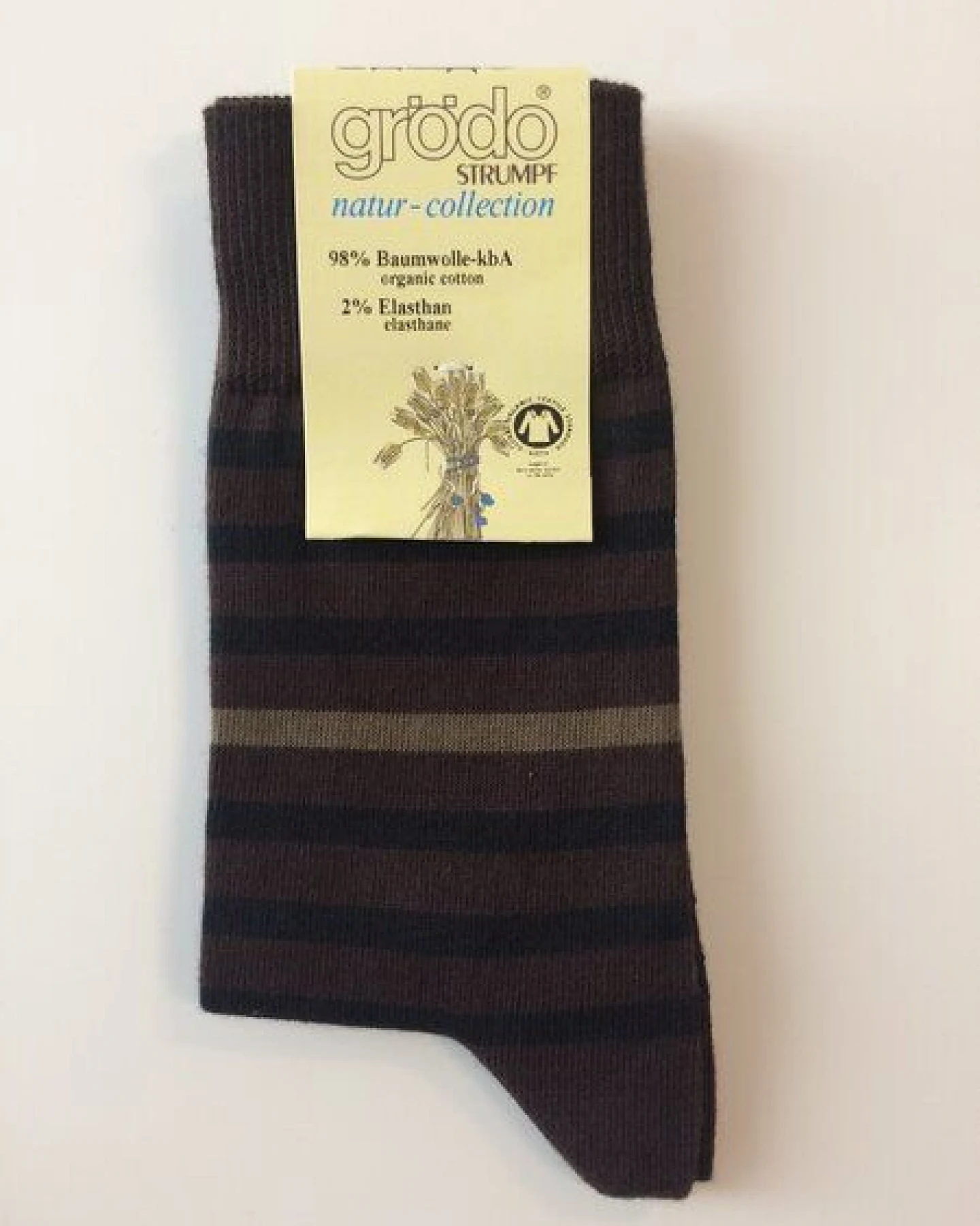 grödo Socken/Strümpfe, halbgeringelt/uni ver.Farben 52184 Biobaumwolle unisex – Ansicht 2