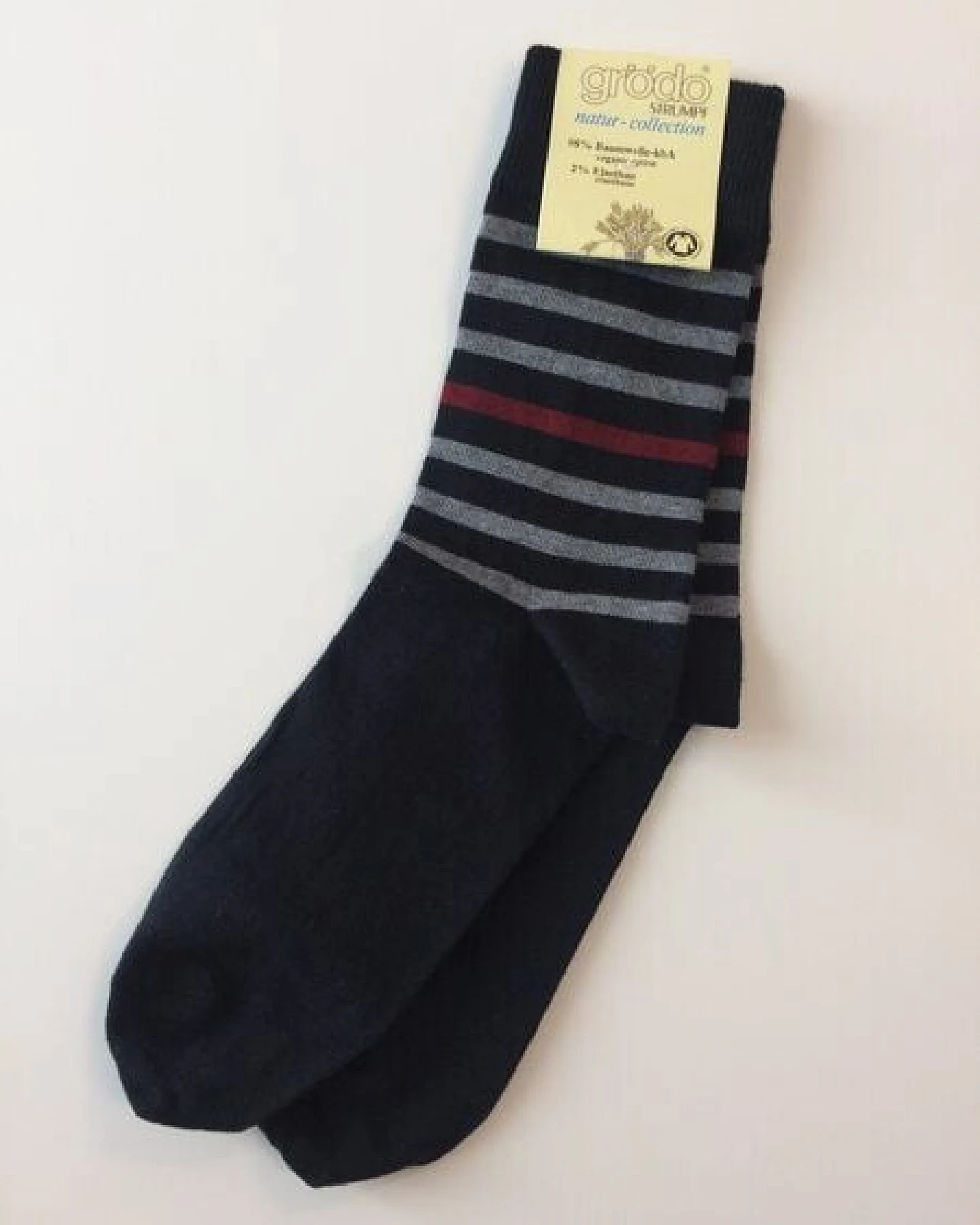 grödo Socken/Strümpfe, halbgeringelt/uni ver.Farben 52184 Biobaumwolle unisex – Ansicht 3