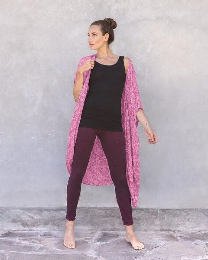 Jaya LOUISE PAISLEY - Damen - leichter Sommercardigan für Yoga und Freizeit