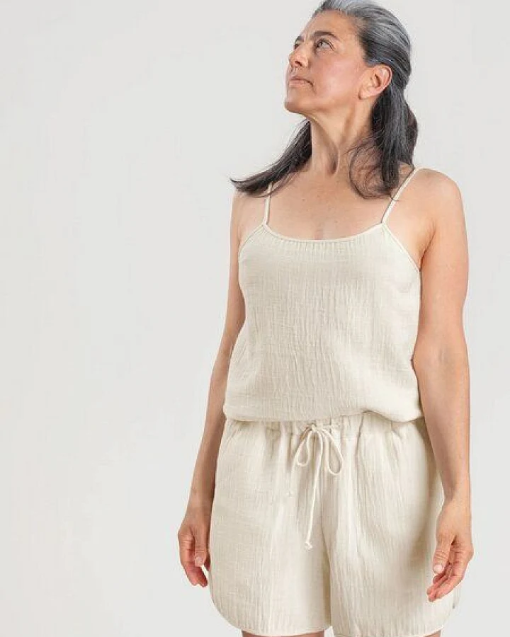 erlich textil Fiona kurze Schlafshorts aus Baumwolle, made in Germany