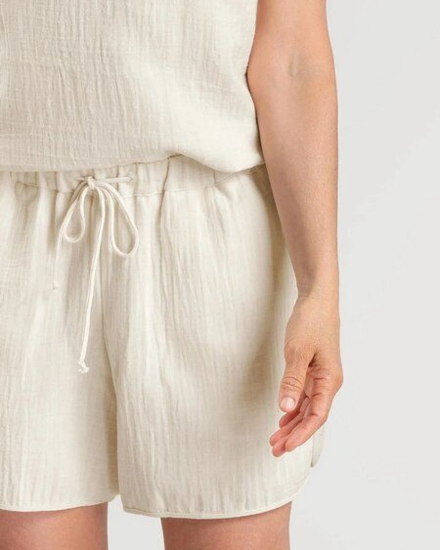 erlich textil Fiona kurze Schlafshorts aus Baumwolle, made in Germany – Ansicht 3