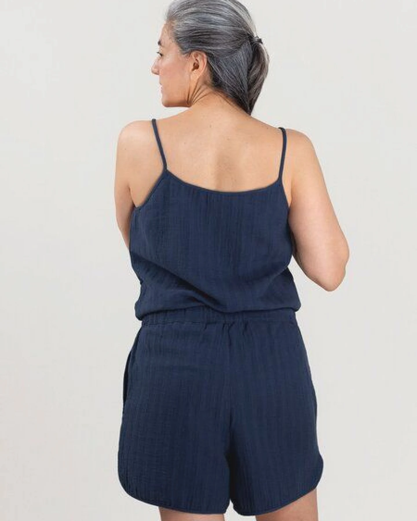 erlich textil Fiona lange Mousseline Hose aus Bio-Baumwolle, made in Europe – Ansicht 2