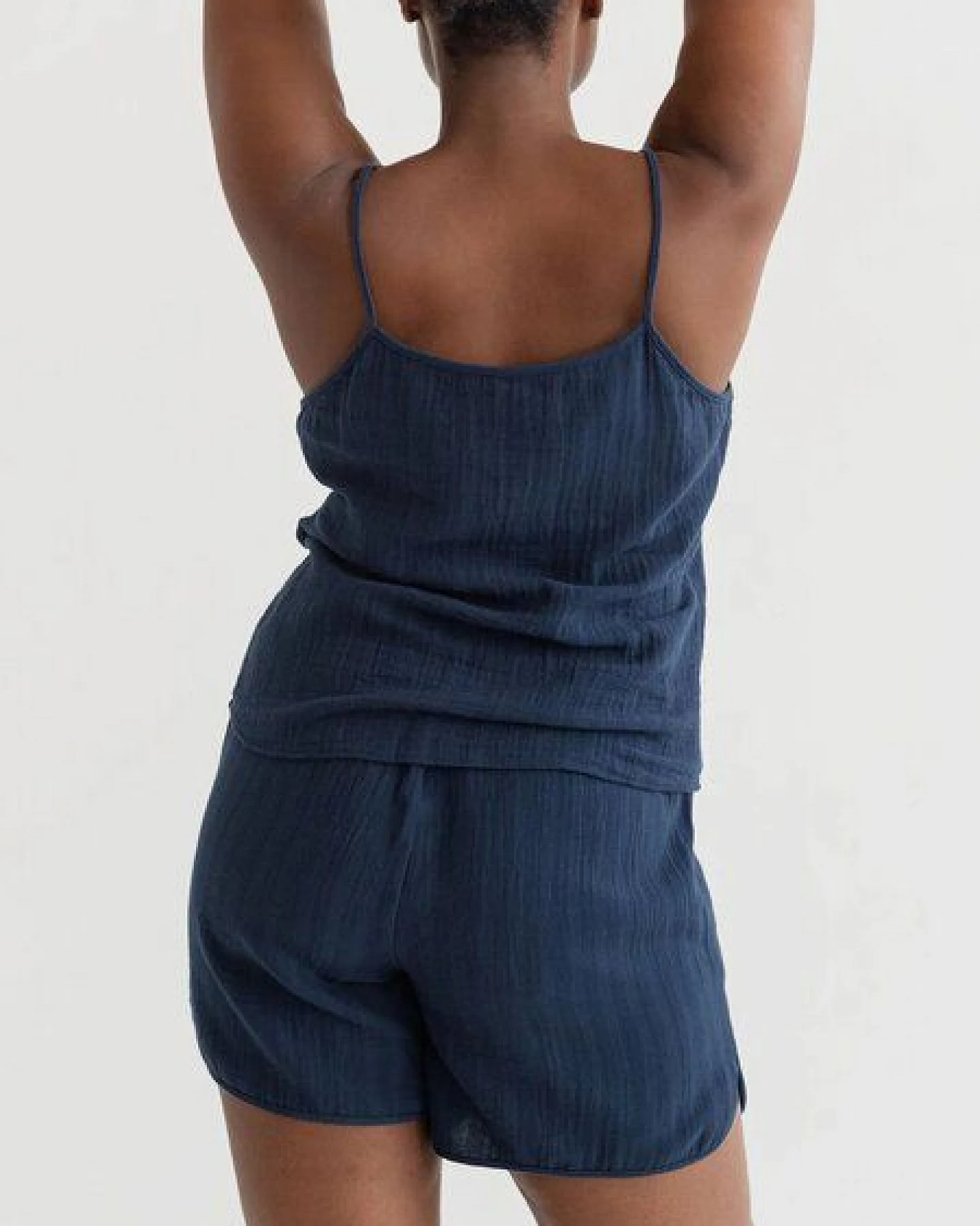 erlich textil Fiona kurze Schlafshorts aus Baumwolle, made in Germany – Ansicht 3
