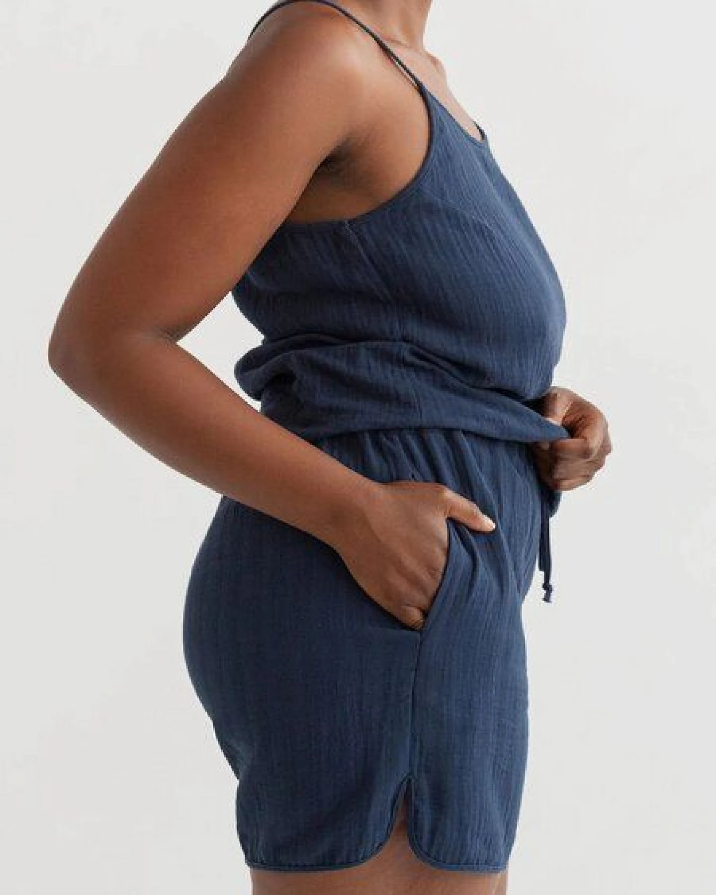 erlich textil Fiona kurze Schlafshorts aus Baumwolle, made in Germany – Ansicht 4
