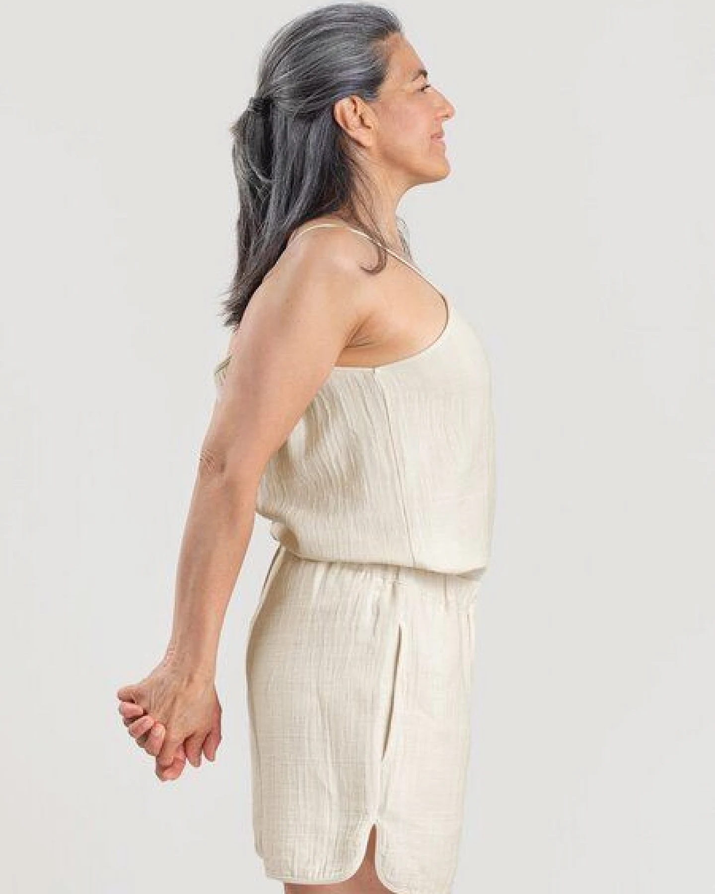 erlich textil Fiona lange Mousseline Hose aus Bio-Baumwolle, made in Europe – Ansicht 4