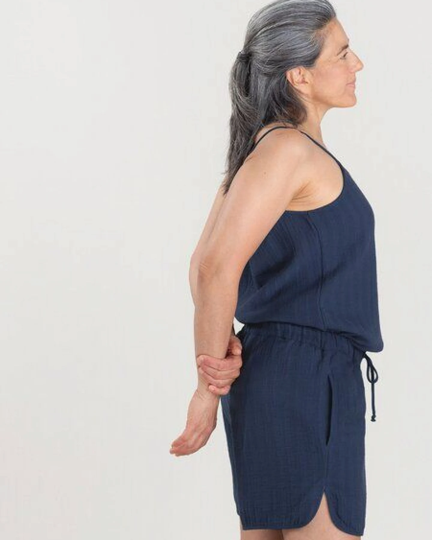 erlich textil Fiona lange Mousseline Hose aus Bio-Baumwolle, made in Europe – Ansicht 3