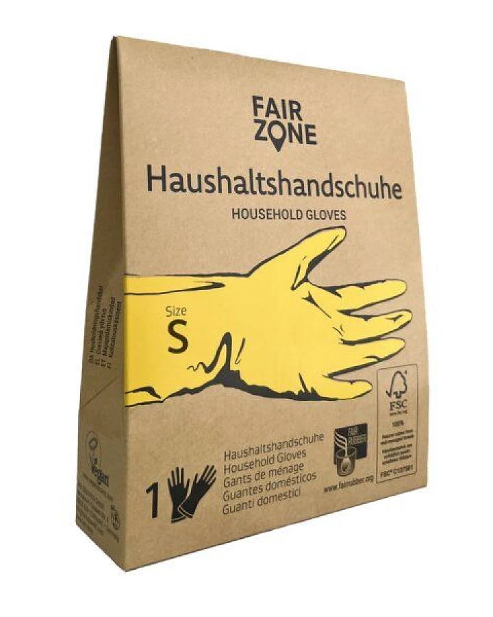 FAIR ZONE Haushaltshandschuhe, aus Naturkautschuk, in verschiedenen Größen
