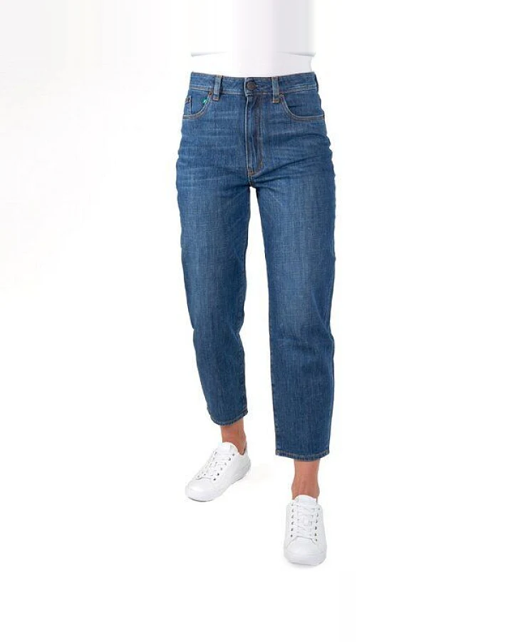 fairjeans Damen-Jeans MOMS mit hohem, anliegendem Bund, aus Bio-Cotton