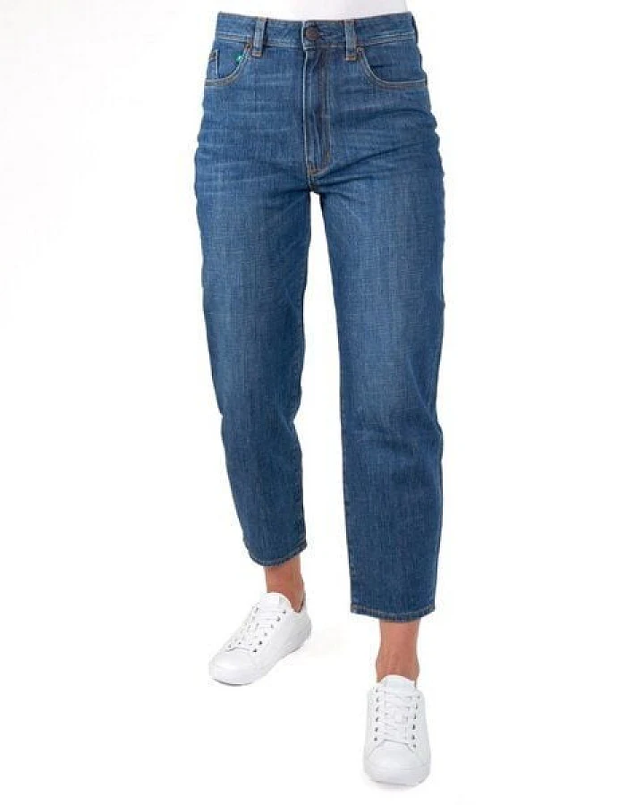 fairjeans Damen-Jeans MOMS mit hohem, anliegendem Bund, aus Bio-Cotton