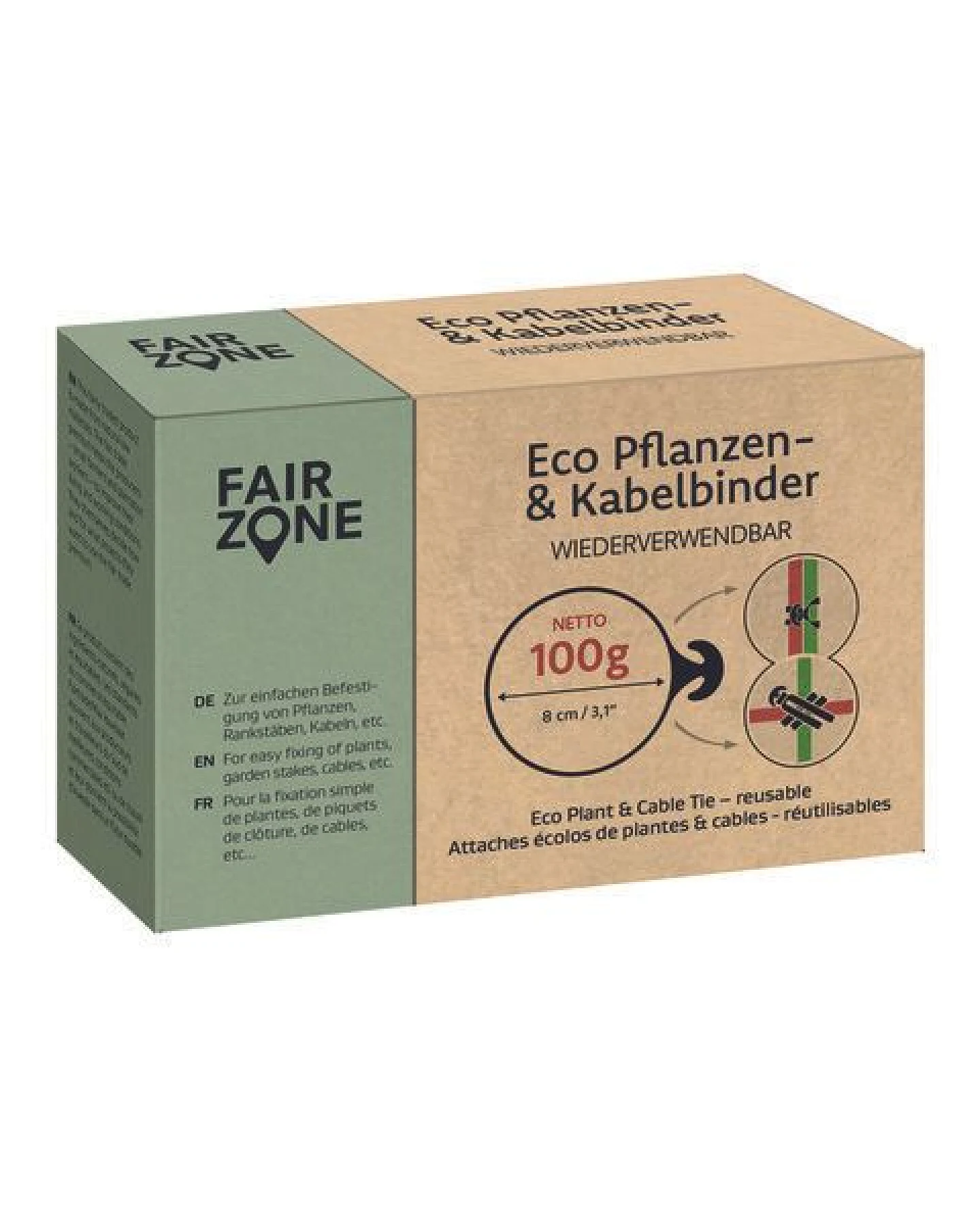 FAIR ZONE ECO Pflanzen- und Kabelbinder 100 g Box – Ansicht 2
