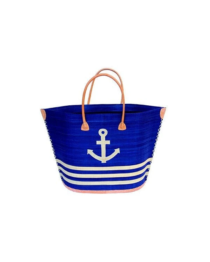 frosch und rabe Strandtasche BATO MOTIV ANKER mit Leder Griffen