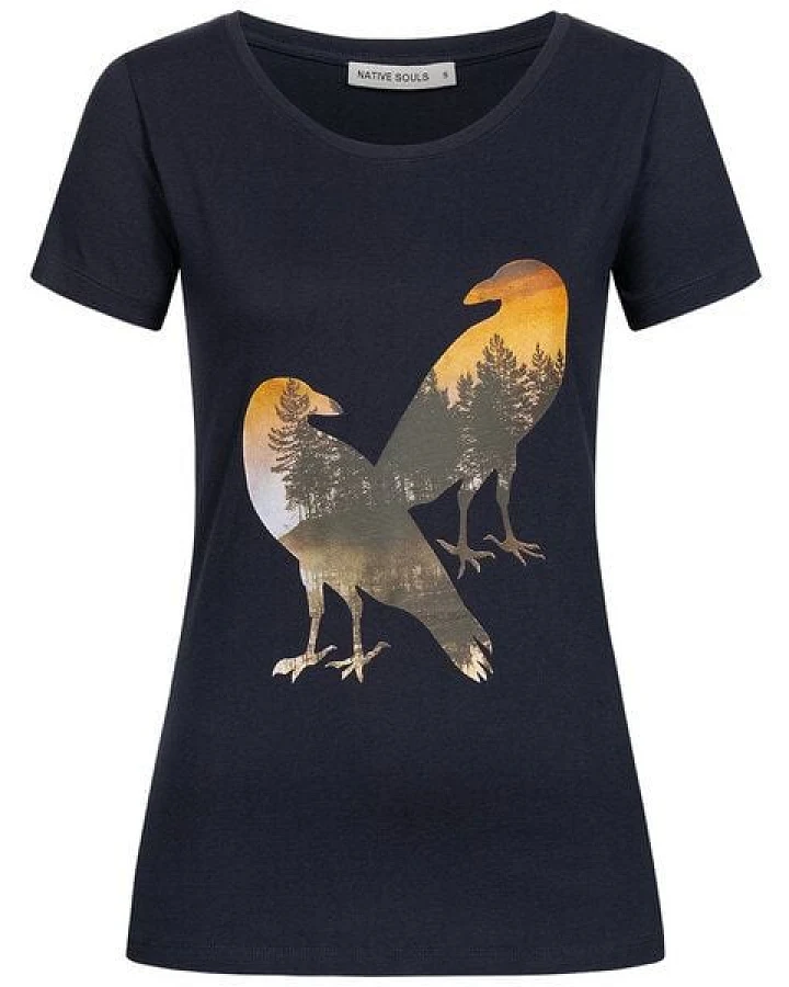 NATIVE SOULS T-Shirt Damen - Two Crows